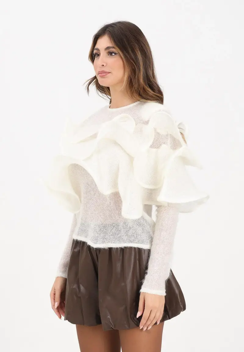 Maglia girocollo Waldron panna da donna