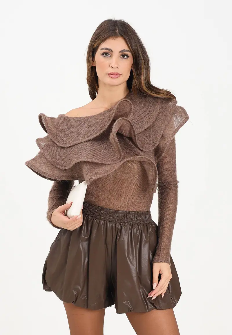 Maglia Walpole marrone da donna miniatura 2