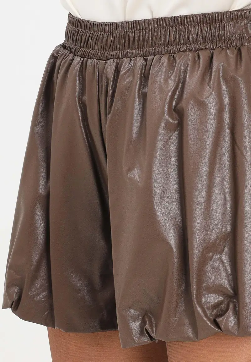 Shorts elegante Orick marrone da donna miniatura 3