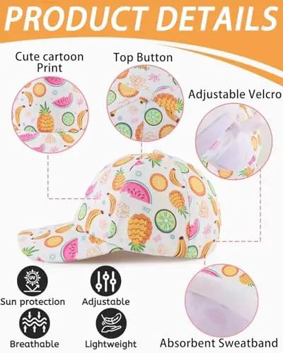 TPZORJX cappello bambina，Gorra de béisbol niños y niñas Gorra Infantil Niños Hat Niña Ajustable 2 a 10 años Gorra de miniatura 3