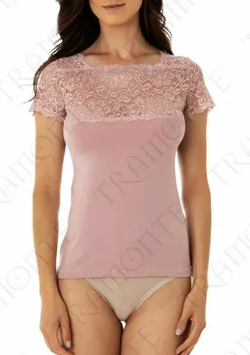 Maglia sottogiacca donna in micro modal e pizzo Tramonte M 718