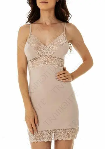 Sottoveste donna con pizzo in micromodal Tramonte A 795