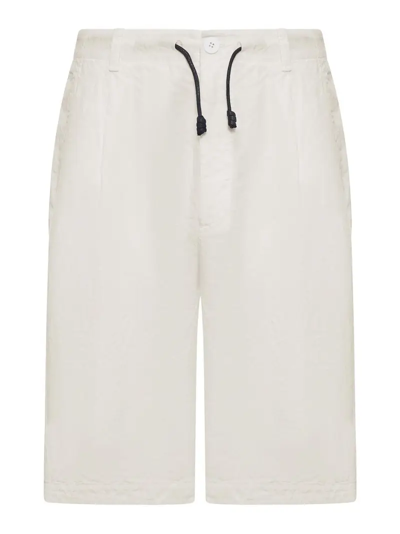 Bermuda In Lino Con Coulisse Color Carne E Neutri