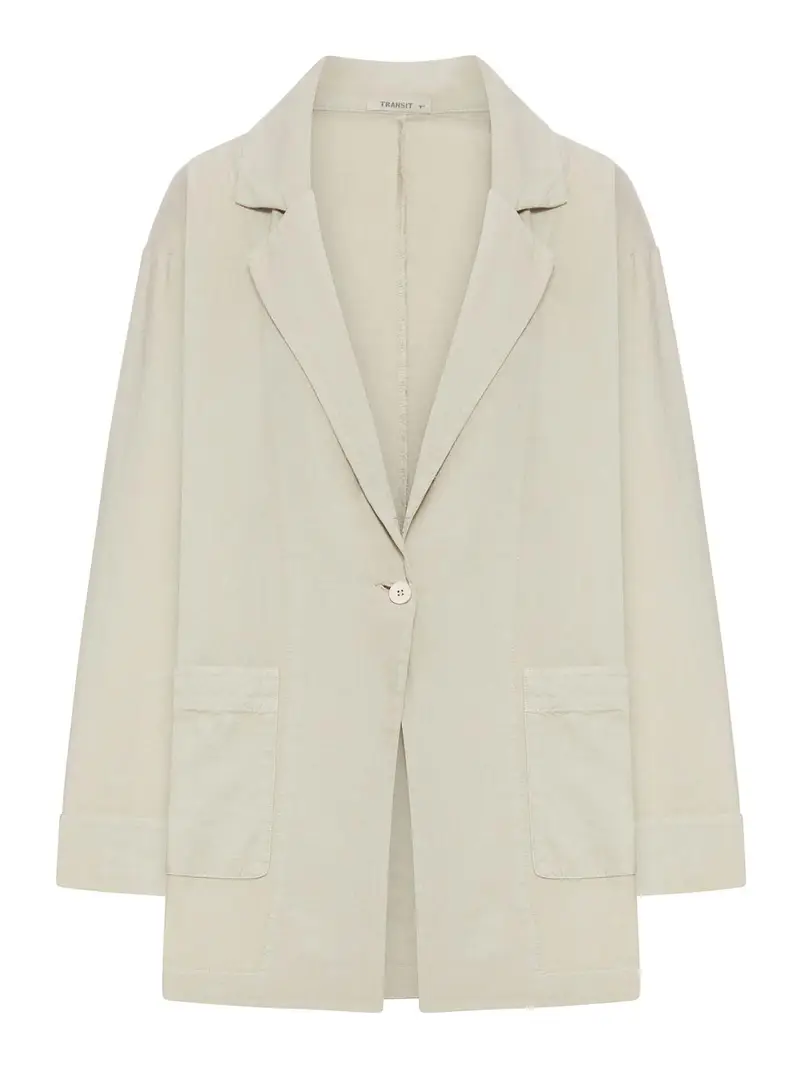 Blazer monopetto Color Carne E Neutri