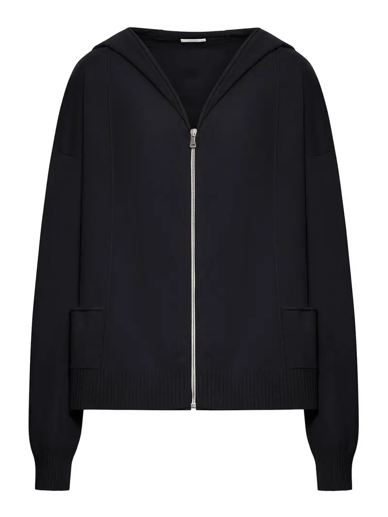 Felpa con cappuccio oversize Nero