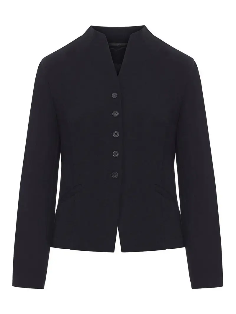 Giacca sagomata in misto lana Nero