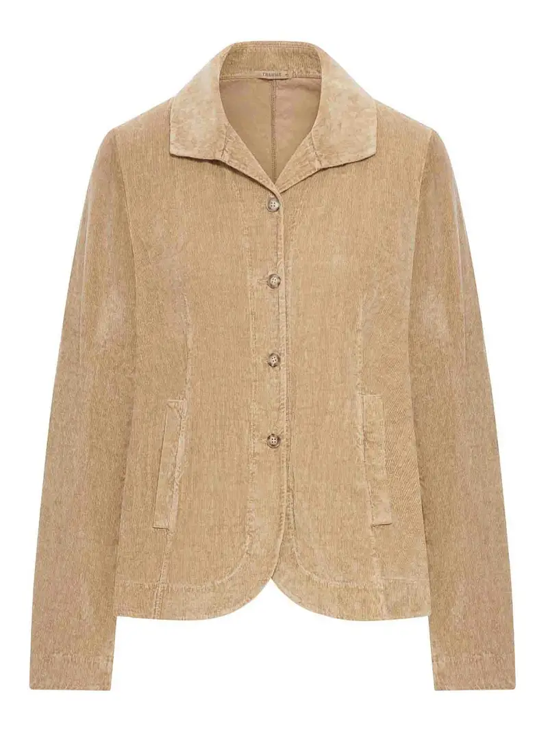 Giacca svasata in velluto a coste Marrone