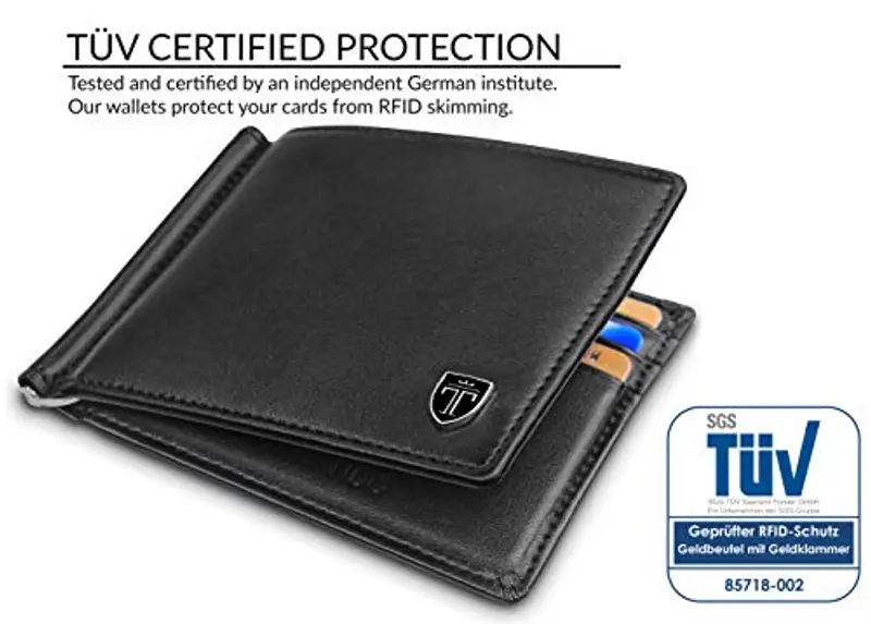 TRAVANDO Porta carte di credito Uomo Nero 942972 miniatura 3