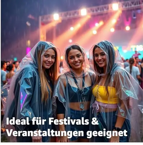 Travelfreund® Giacca impermeabile usa e getta con cappuccio – taglia unica – Cappellino antipioggia – mantello miniatura 3