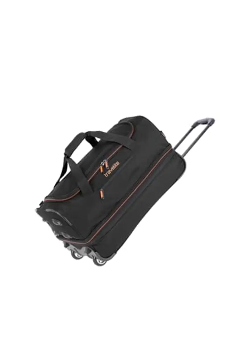 travelite borsone trolley da viaggio con ruote media, espandibile, BASICS, trolley da stiva, valigia media morbida, luggage, 55 cm, 51-64 litri