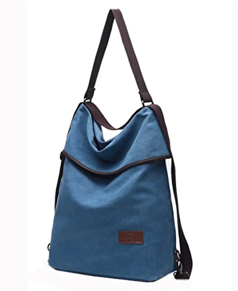 Travistar Borsa Donna, Borsa Tracolla Donna Borse a Mano Zaino Multifunzione Borsa Tela Grandi Borse a Spalla nero per miniatura 2