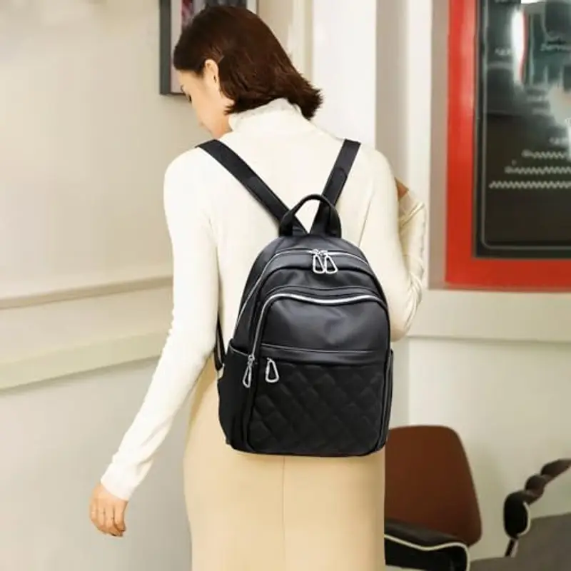 Travistar Zaino Donna Elegante Pelle PU Zainetto Donna impermeabile Borsa Zaino Antifurto Casual Daypack Backpack per Scuola Viaggio Lavoro Shopping (Beige) miniatura 2