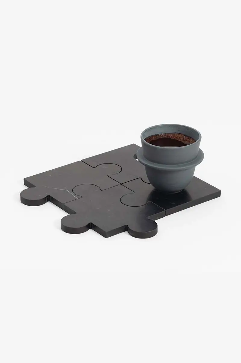 sottobicchiere Stonecut Puzzle pacco da 4 Nero miniatura 2