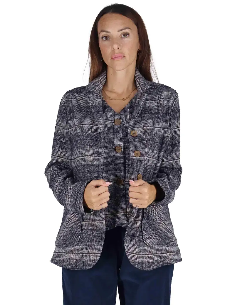 Giacche moopetto in lana blu Donna 3W25-BICE GALLE NIGHT