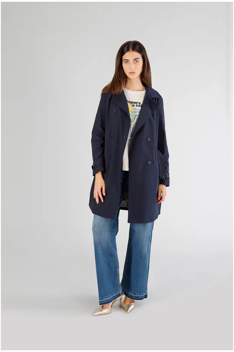 Cafè Noir Trench Blu 1412822