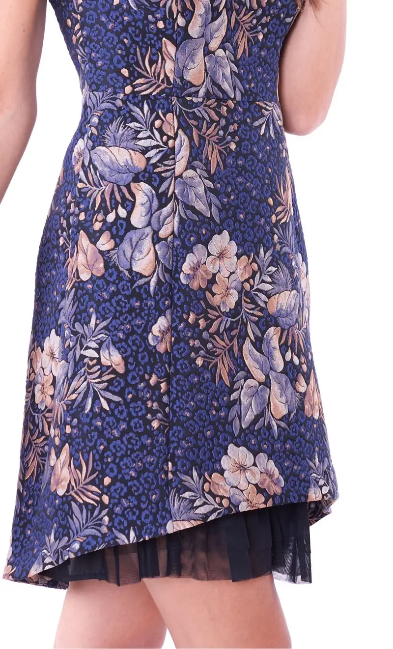 Abito floreale, colore blu miniatura 2