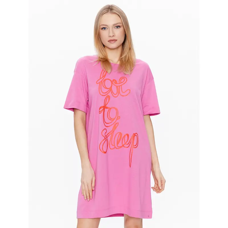 Camicia da notte 10214840 Rosa Regular Fit