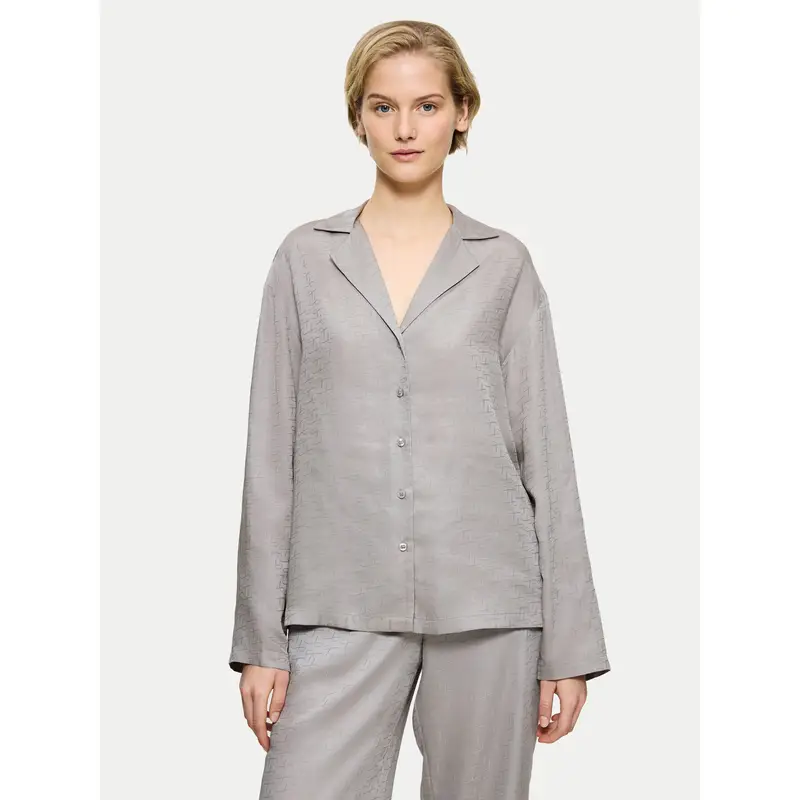 Maglietta del pigiama Silky Sensuality 10221063 Grigio Relaxed Fit