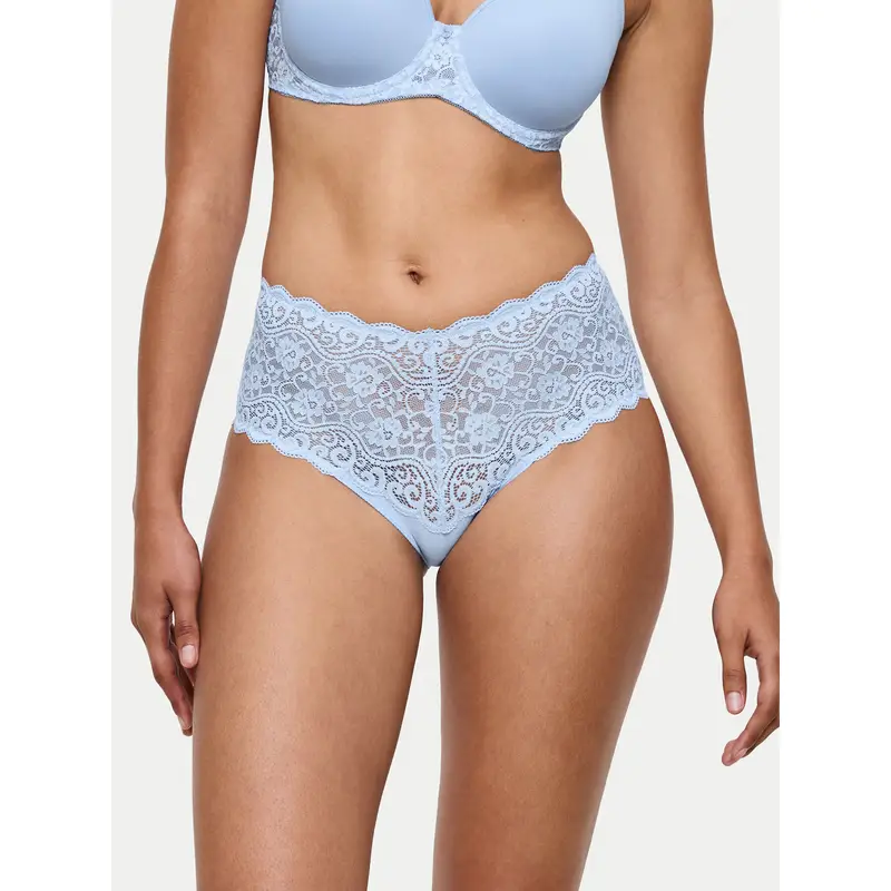 Triumph Mutande classiche a vita alta celeste
