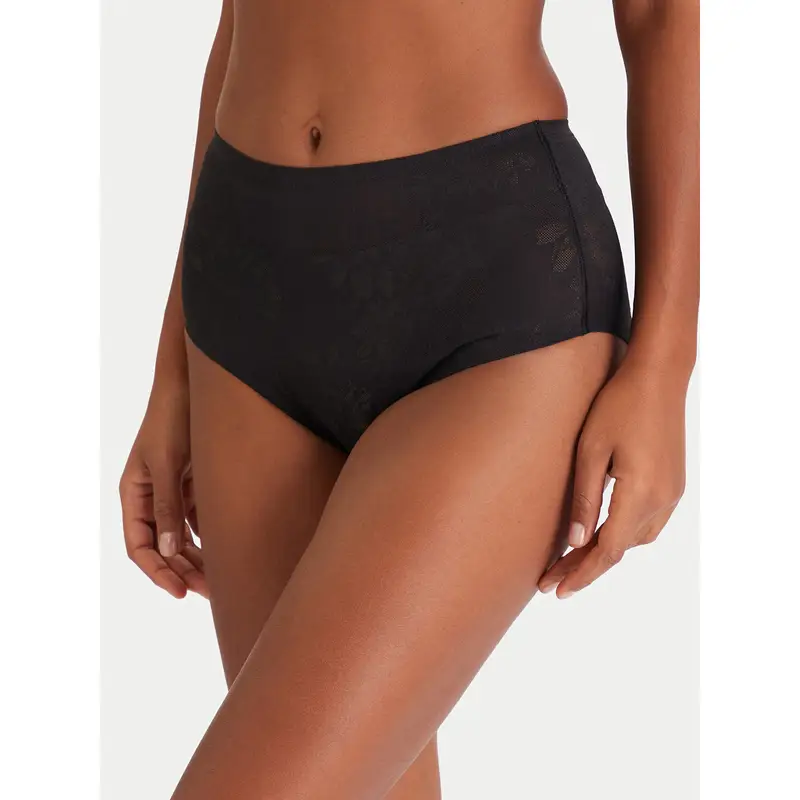 Mutande classiche a vita alta Fit Smart 10202477 Nero
