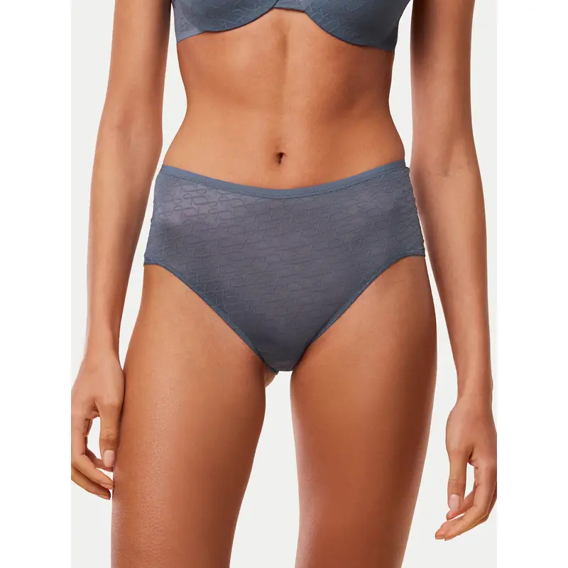 Mutande classiche a vita alta Triumph Signature Sheer Maxi EX 10215936 Blu