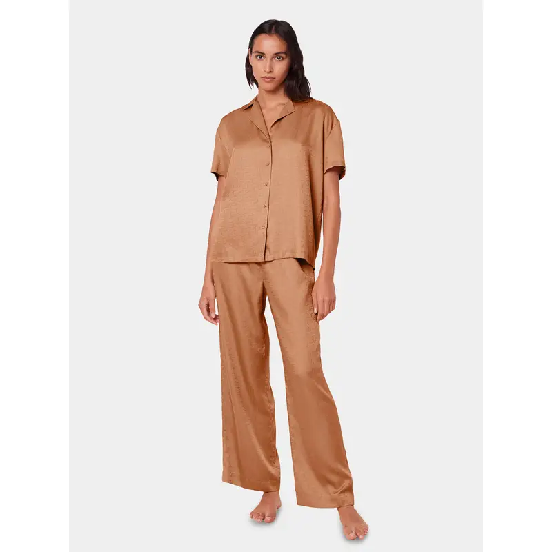 Pantalone del pigiama Silky Sensuality 10218287 Marrone Relaxed Fit