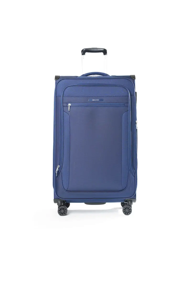 Trolley grande in tessuto blu navy