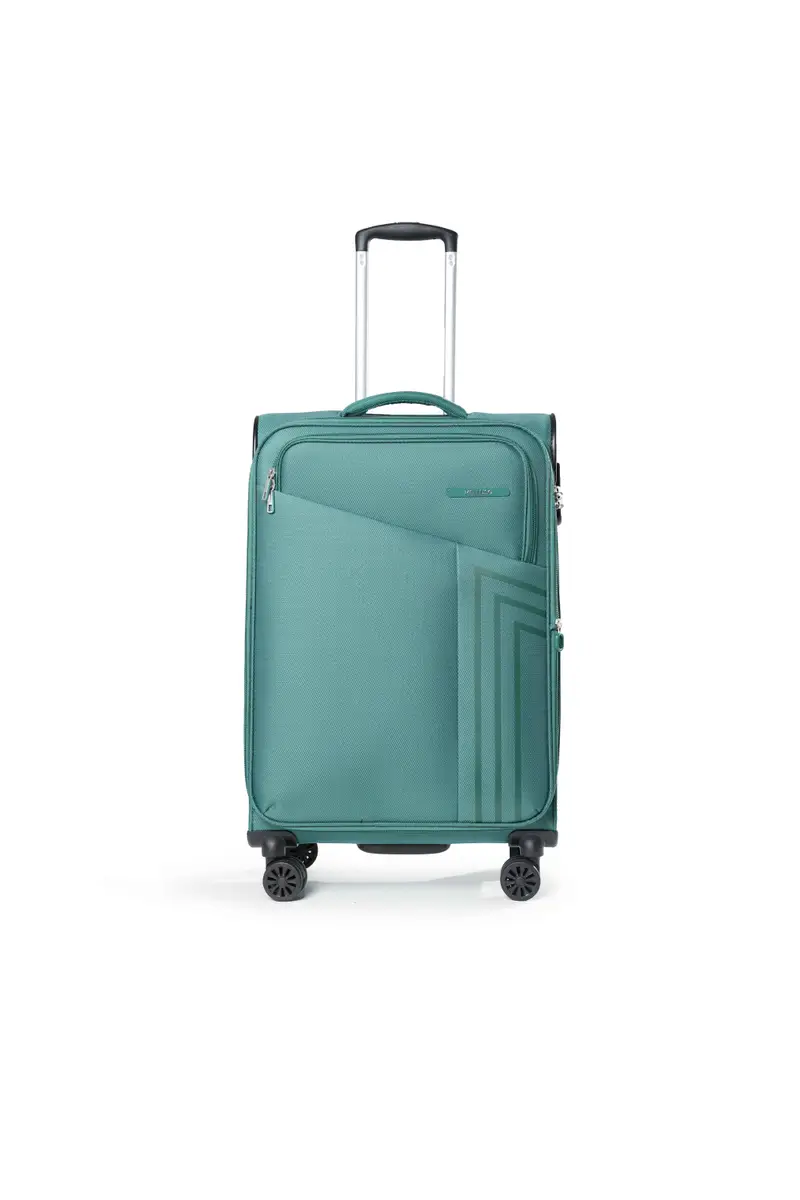 Trolley medio in tessuto green