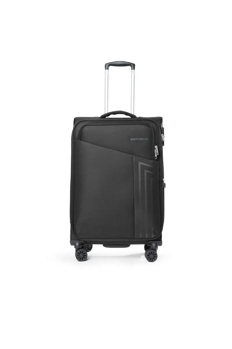 Trolley medio in tessuto nero