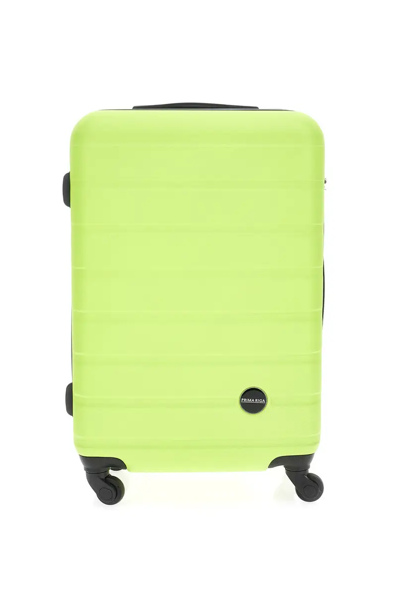 Trolley rigido giallo lime piccolo con 4 ruote PRIMA RIGA 140/P