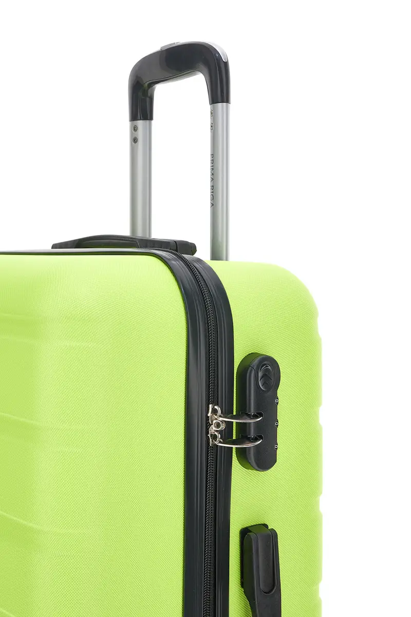 Trolley rigido giallo lime piccolo con 4 ruote PRIMA RIGA 140/P miniatura 2