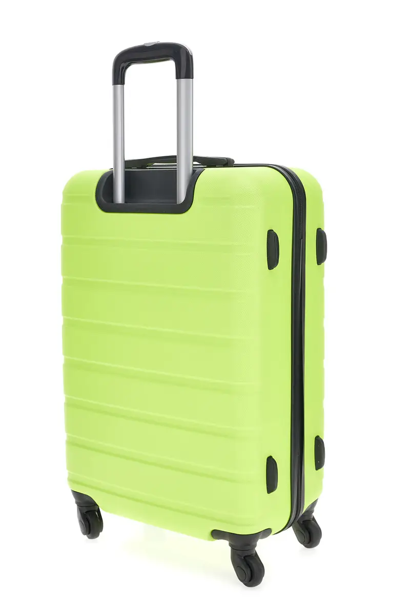 Trolley rigido giallo lime piccolo con 4 ruote PRIMA RIGA 140/P miniatura 3