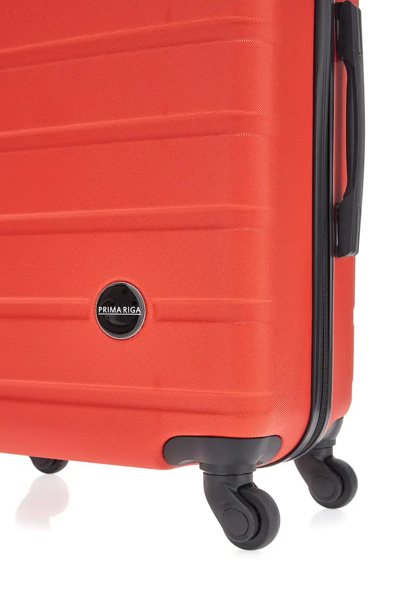 Trolley rigido rosso piccolo con 4 ruote PRIMA RIGA 140/P miniatura 3