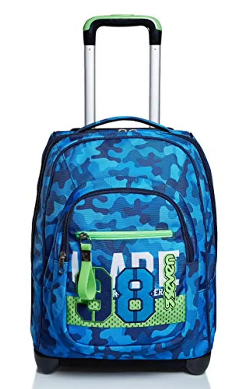 Trolley Seven, Crew, Blu, 2 in 1 Zaino con Cross-Over System, Scuola & Viaggio miniatura 2