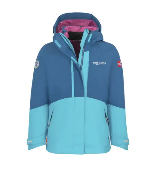 Girls Skanden 3in1 W- giacca hardshell - bambina Light Blue