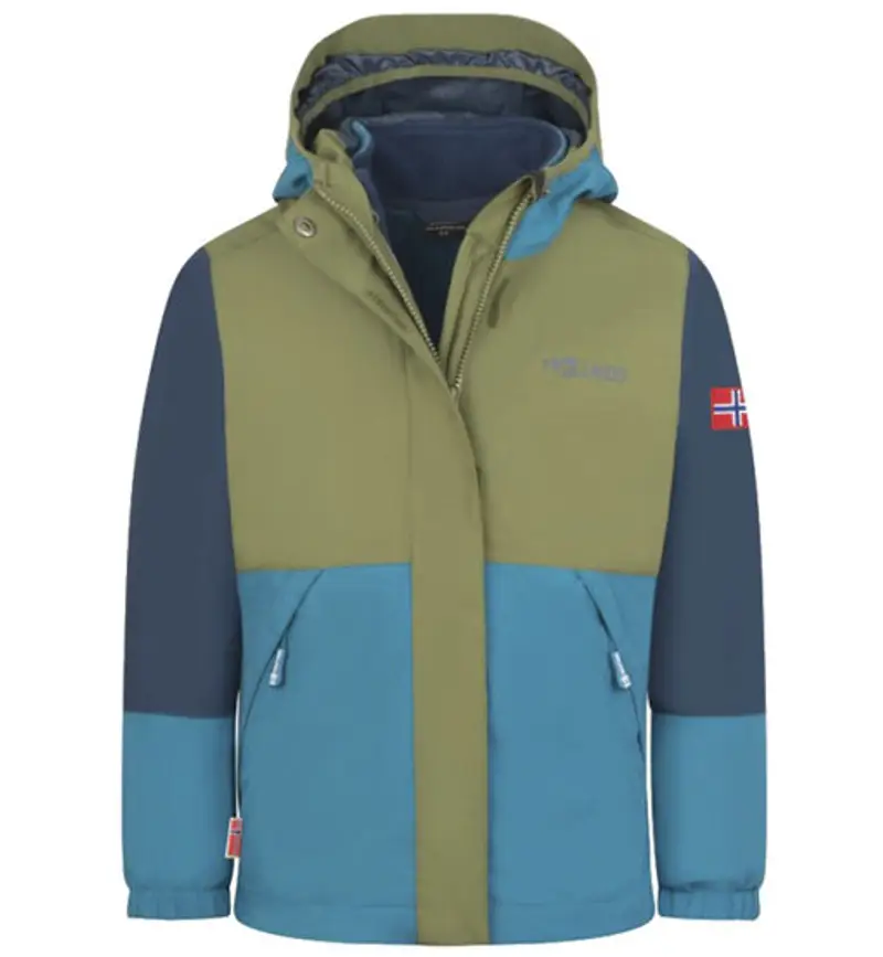 Kjerak 3in1 - giacca trekking - bambino Green