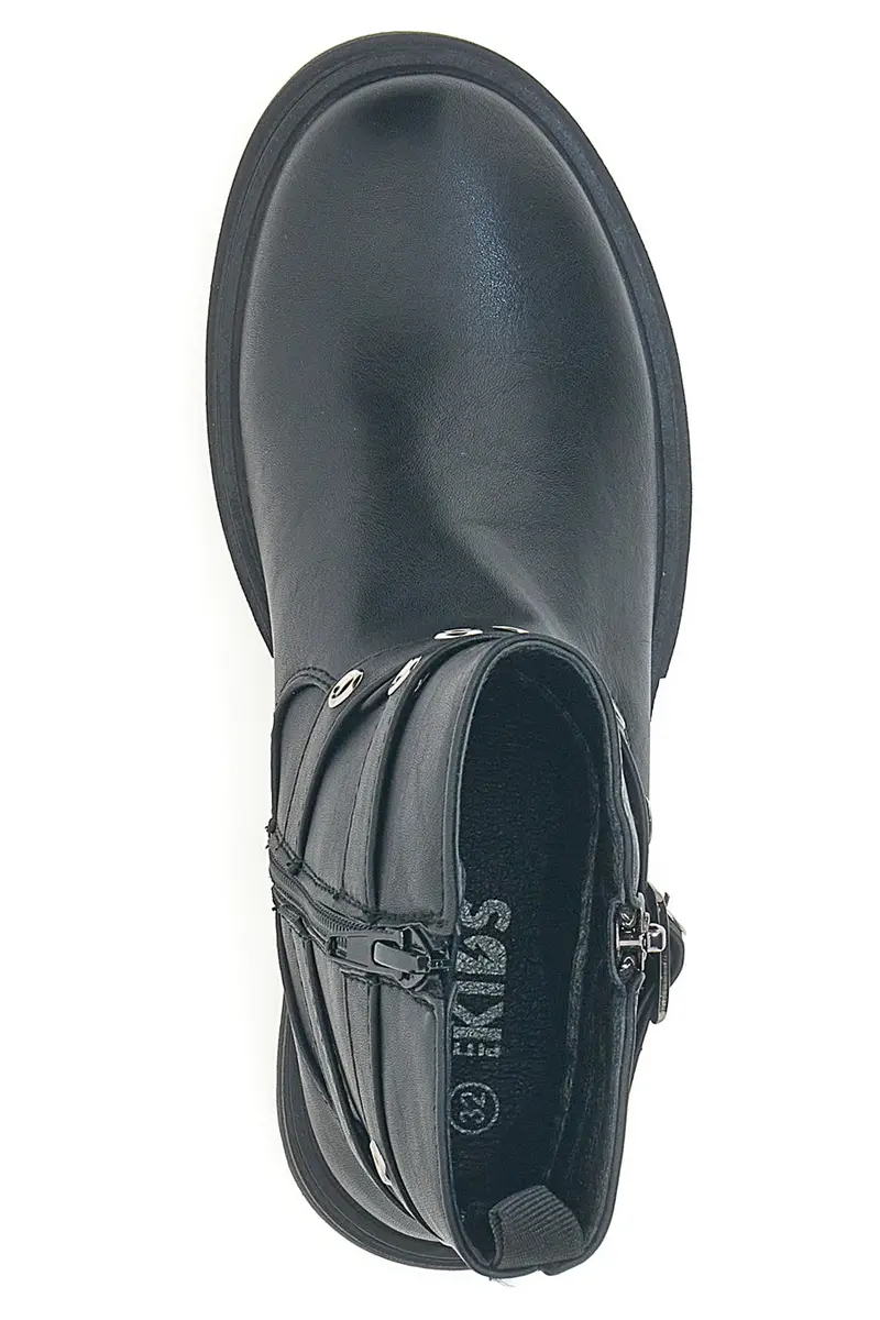 Tronchetti neri con cinturino borchiato Pitt Kids SKBS934 miniatura 3