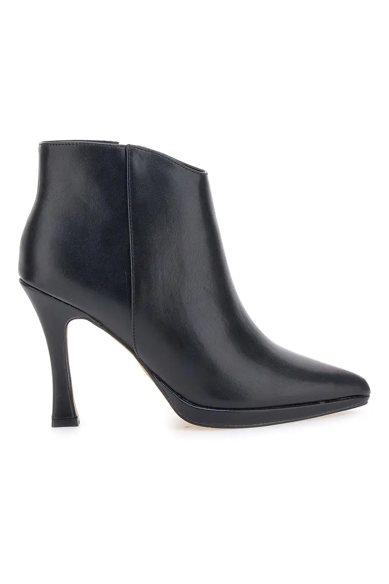 Tronchetti neri con tacco a rocchetto Mon dieu 1929Q20