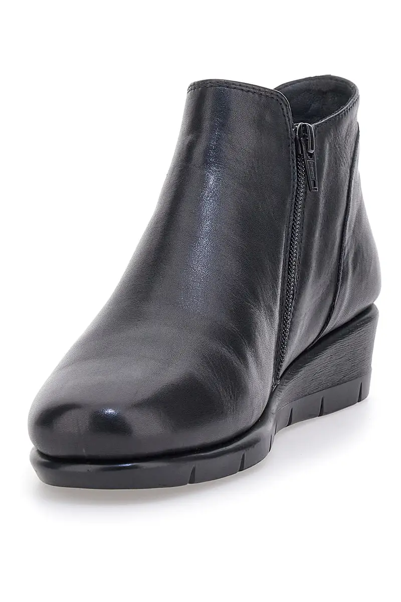 Tronchetti neri con zeppa e memory foam Pittarello 11690 miniatura 3