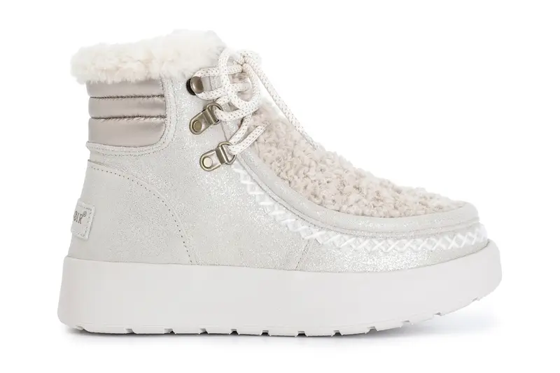 tronchetto con bordo mocassino allacciato platino 37