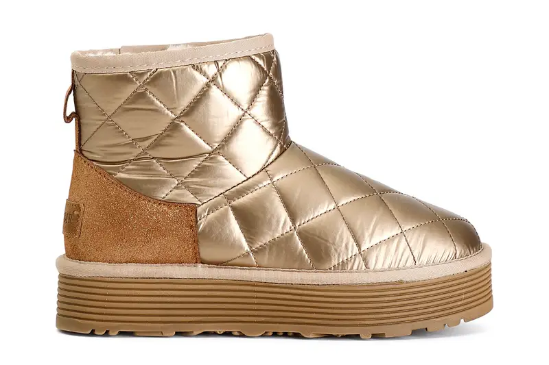 tronchetto donna con trapuntatura e pelliccia sintetica camel 38