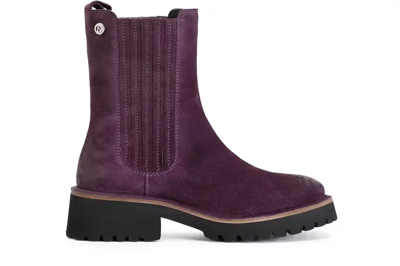 tronchetto donna in crosta con elastico vinaccia