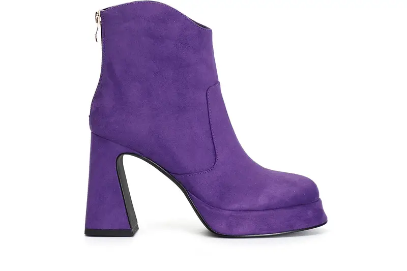 tronchetto donna in microfibra con cerniera viola 37