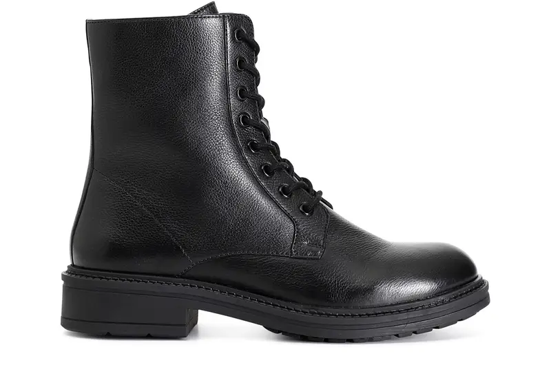 tronchetto donna in pelle allacciato nero 38