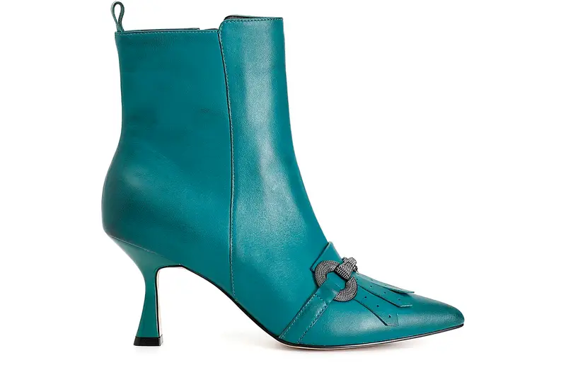 tronchetto donna in pelle con morsetto bottiglia 41