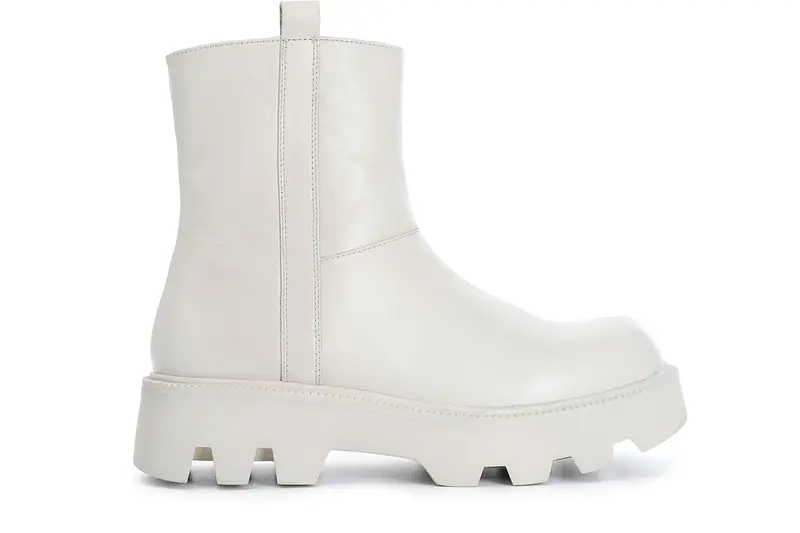 tronchetto donna in pelle off white 36