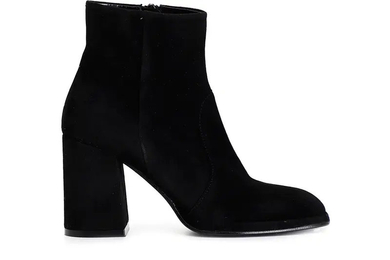 tronchetto donna in pelle scamosciata nero 36