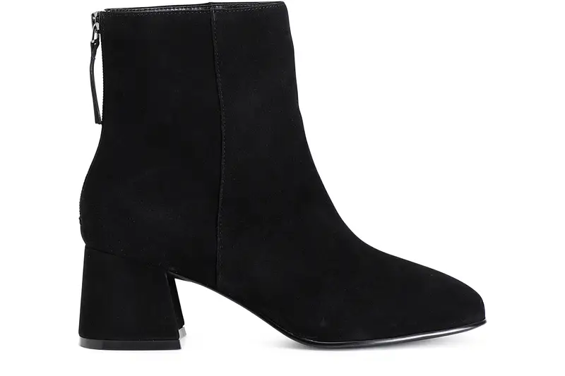 tronchetto donna in pelle scamosciata nero 36