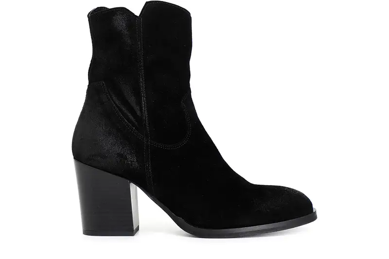 tronchetto donna in pelle scamosciata nero 37