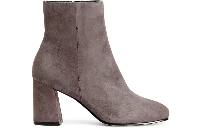 tronchetto donna in pelle scamosciata tortora 37